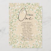 赤ん坊の息の花素朴の結婚座席表 招待状 (正面/裏面)