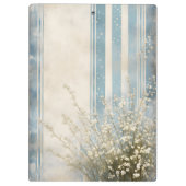 赤ん坊の息を彩る青いストライプ クリップボード (裏面)