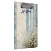 赤ん坊の息を彩る青いストライプ クリップボード (右)