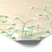 赤ん坊の息結婚のボホのテンプレートをパーソナライズ ポスター (角)