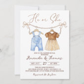 赤ん坊の服ジェンダーが明かす 招待状 (正面)