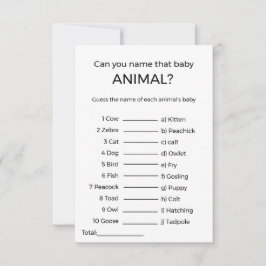 赤ん坊の赤ちゃんシャワーのゲームの名前を推測する