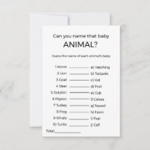 赤ん坊の赤ちゃんシャワーのゲームの名前を推測する