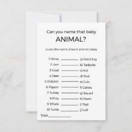 赤ん坊の赤ちゃんシャワーのゲームの名前を推測する