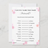 赤ん坊の赤ちゃんシャワーカードの名前を推測 招待状 (正面)