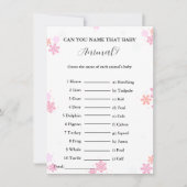 赤ん坊の赤ちゃんシャワーカードの名前を推測 招待状 (正面)