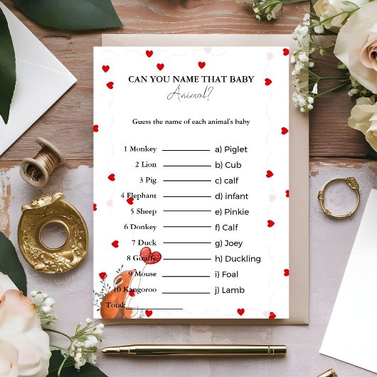 赤ん坊の赤ちゃんシャワーカードの名前を推測 招待状