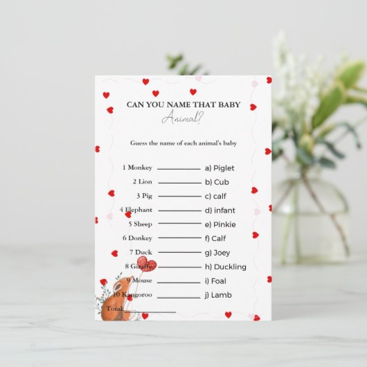 赤ん坊の赤ちゃんシャワーカードの名前を推測 招待状 (スタンド正面)