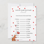 赤ん坊の赤ちゃんシャワーカードの名前を推測 招待状 (正面)