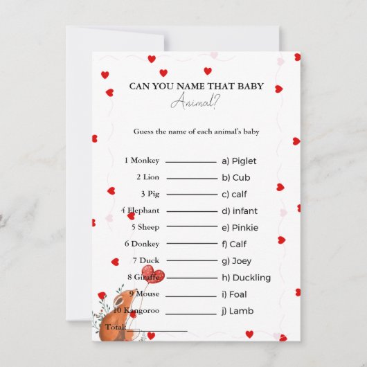 赤ん坊の赤ちゃんシャワーカードの名前を推測 招待状 (正面)