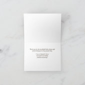 赤ん坊シャワーありがとうご注意あれ賛美よ サンキューカード (内部)