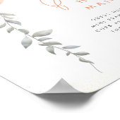 赤ん坊シャワーが緑の風船に出てくる数を推測する ポスター (角)