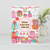 赤ん坊シャワーと出産のお知らせ 招待状 (スタンド正面)