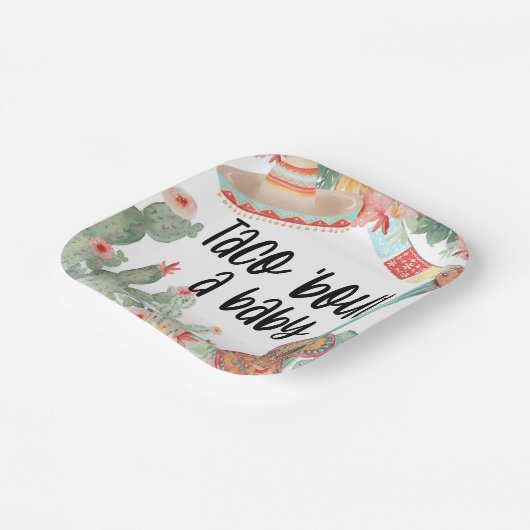 赤ん坊シャワーのタコ、赤ん坊シャワー招待状、 ペーパープレート (傾斜あり)