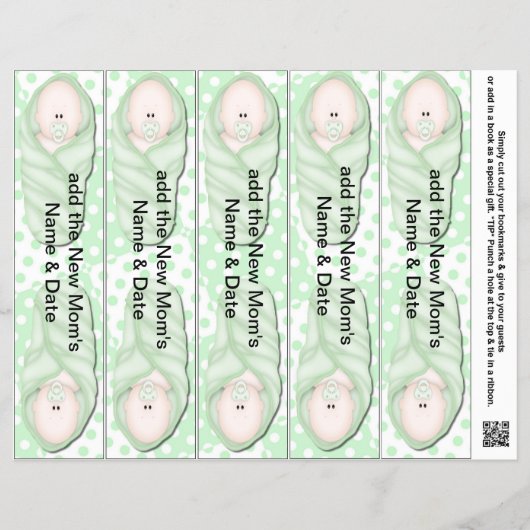 赤ん坊シャワーの優待特典のしおり チラシ (正面)