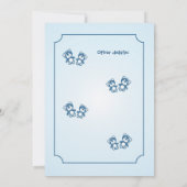 赤ん坊シャワーの誘い、それは男の子だ 招待状 (裏面)