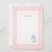 赤ん坊シャワーの誘い、それは男の子だ 招待状 (裏面)