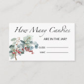 赤ん坊シャワーはキャンディーの数を推測 エンクロージャーカード (正面)