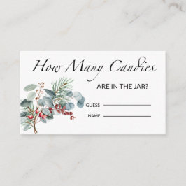 赤ん坊シャワーはキャンディーの数を推測 エンクロージャーカード