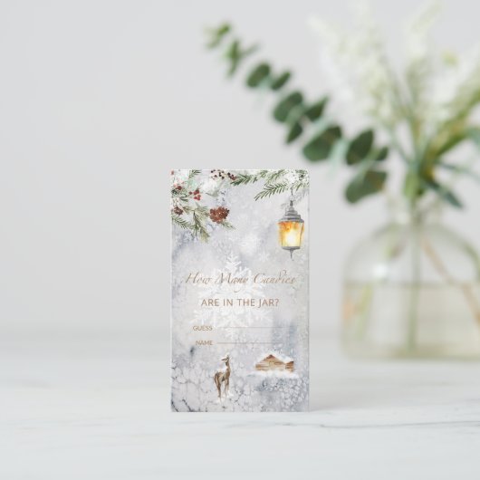 赤ん坊シャワーはキャンディーの数を推測 エンクロージャーカード (スタンド正面)