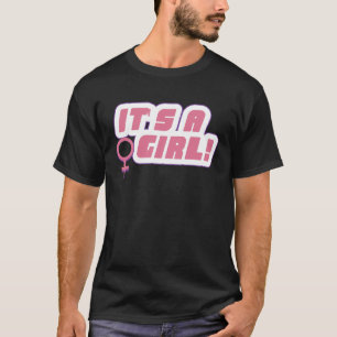 赤ん坊シャワー女の子のジェンダーが明らかにする Tシャツ