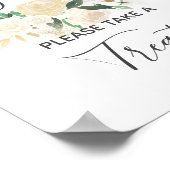 赤ん坊シャワー花が楽しいサインをもらう ポスター (角)