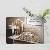 赤ん坊シャワー、この子のために彼女は祈ヴィンテージ 招待状 (スタンド正面)