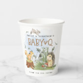赤ん坊Qバックヤードベビーシャワーウッドランド 紙コップ (正面)