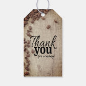 赤ん素朴坊の女の子がコーヒーの赤ちゃんシャワーを醸造している ギフトタグ (裏面)