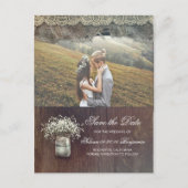 赤ん素朴坊の息のメイソンの瓶の写真日付を保存 案内ポストカード (正面)