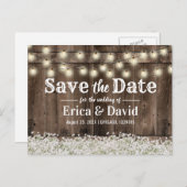 赤ん素朴坊の息の弦のライト日付を保存 案内ポストカード (正面/裏面)