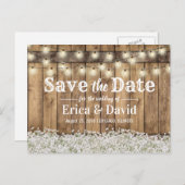 赤ん素朴坊の息の弦のライト日付を保存 案内ポストカード (正面/裏面)