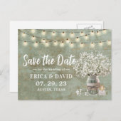 赤ん素朴坊の息の瓶のヴィンテージ日付を保存 案内ポストカード (正面/裏面)