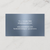 赤ん素朴坊の息の花はほこりエレガントの多い青 名刺 (裏面)