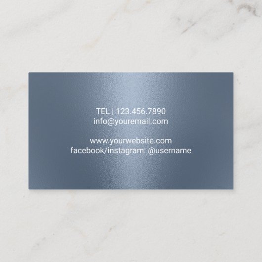 赤ん素朴坊の息の花はほこりエレガントの多い青 名刺 (裏面)