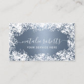 赤ん素朴坊の息の花はほこりエレガントの多い青 名刺 (正面)