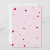 赤ん縁ど坊の女の子のための波打つ可愛いデザイン 案内状 (裏面)