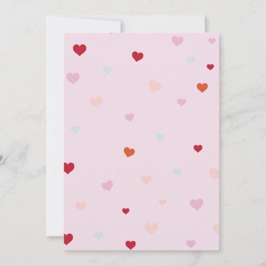 赤ん縁ど坊の女の子のための波打つ可愛いデザイン 案内状 (裏面)