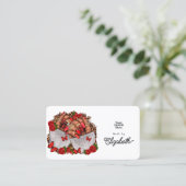 赤アはっきりしたフリカネイルサロンデザイン 名刺 (スタンド正面)