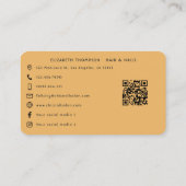 赤アはっきりしたフリカネイルサロンデザイン 名刺 (裏面)