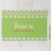 赤アクセント付きアップルグリーン紙プレイスム ペーパーパッド (インサイチュ)