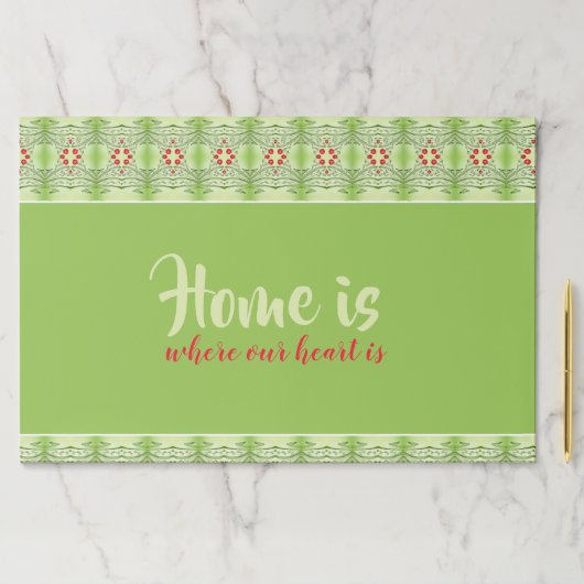 赤アクセント付きアップルグリーン紙プレイスム ペーパーパッド (インサイチュ)