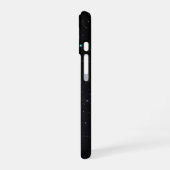 赤アクセント付きミニマルモダンリストブラックフォン iPhone 16ケース (左側面)