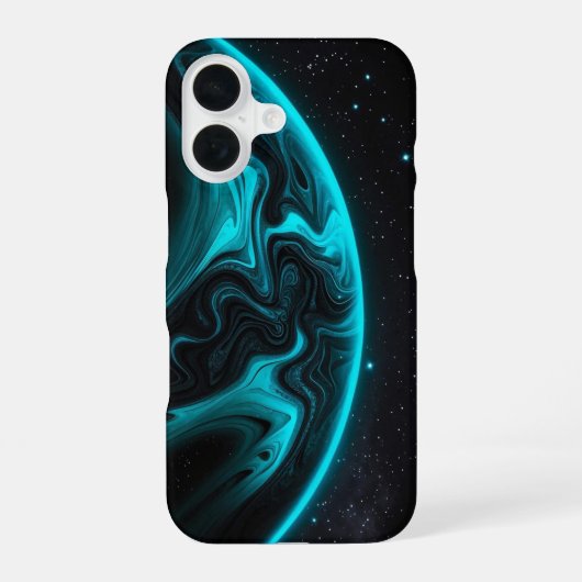赤アクセント付きミニマルモダンリストブラックフォン iPhone 16ケース (裏面)