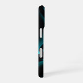 赤アクセント付きミニマルモダンリストブラックフォン iPhone 16ケース (右側面)
