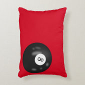 赤アクセント枕に8ボール アクセントクッション (正面(垂直))