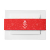 赤アクセン保ト静かなクリエイティブ文字 招待状ベリーバンド (正面例)