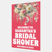 赤アクリルフローラブライダルシャワーウェルカムサイン アクリルサイン (傾斜)