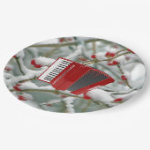 赤アコーディオン – 雪の中の果実， ペーパープレート (アングル)