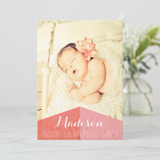 赤アステカちゃん女子生誕発表写真カード 案内状 (スタンド正面)